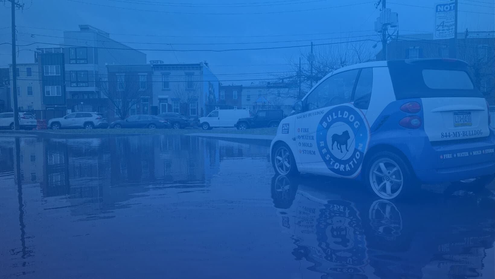 Emergency water damage restoration van serving Doylestown, Bucks County PA — Bulldog Cleaning & Restoration