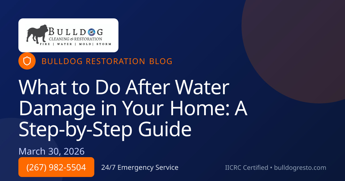 What to Do After Water Damage in Your Home: A Step-by-Step Guide
